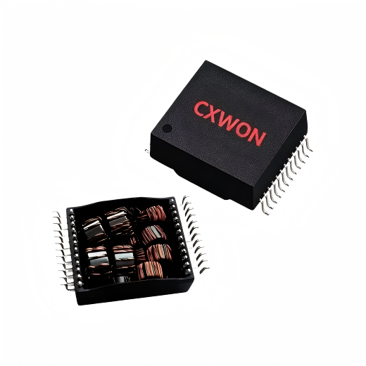 Integrated network transformer poe 24pins series